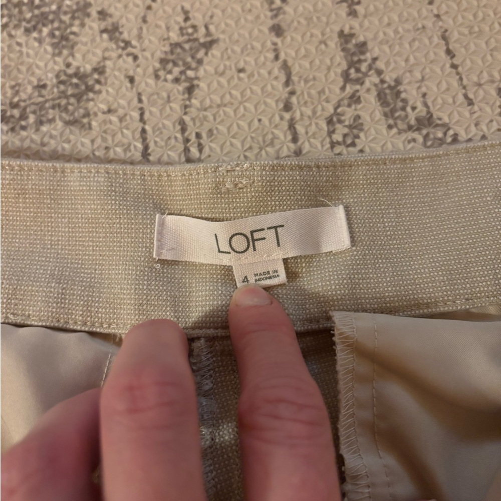 LOFT Beige Sutton Flare pants